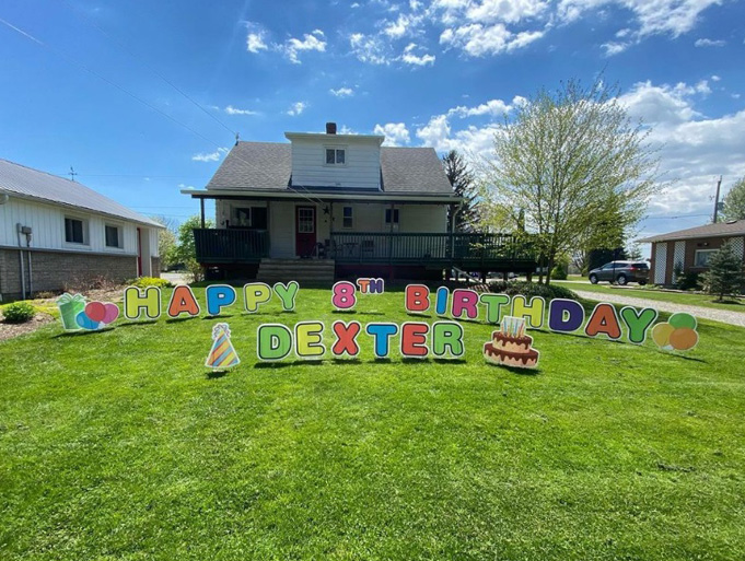 birthday lawn sign letters