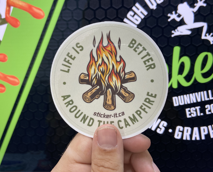 round logo stickers