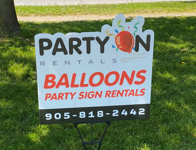 custom shaped lawn signs