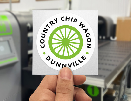 custom kiss cut logo stickers