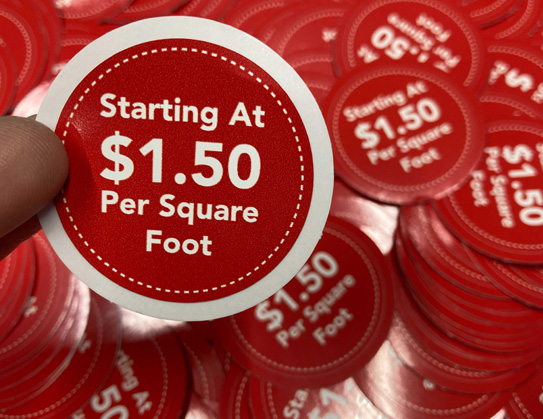 custom round sticker circles