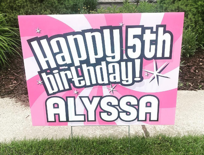 happy birthday lawn signs