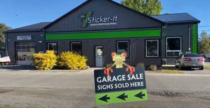 how to install yard signs - finish