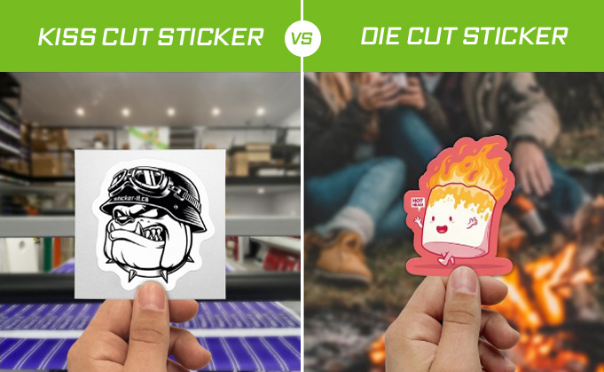 kiss cut stickers vs die cut stickers