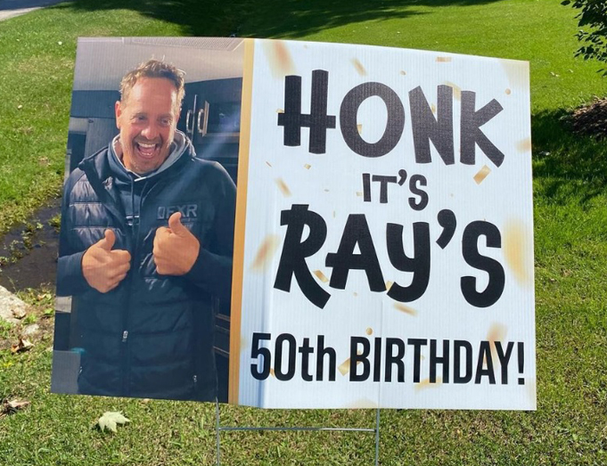 custom photo lawn signs