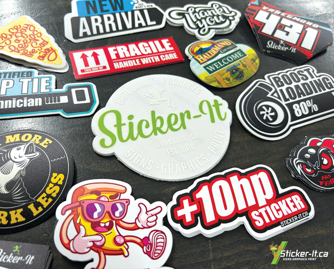 custom die cut logo stickers