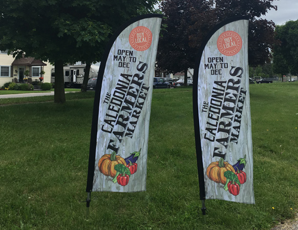 flag sign advertising